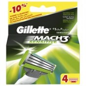 Gillette Mach 3 Sensitive Tıraş Bıçağı Yedeği 4'lü